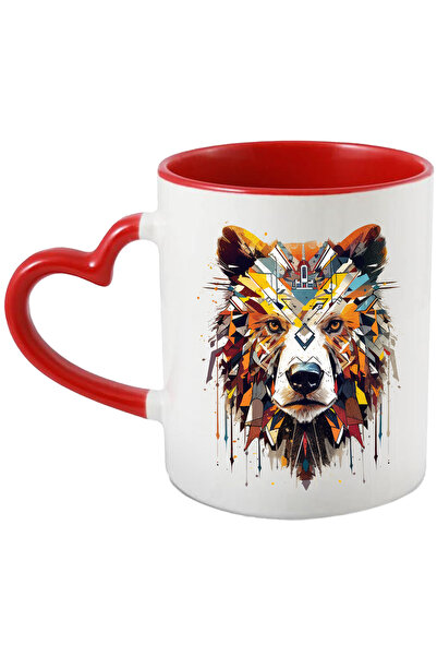 StoryGift Romania Cana Cu Cap De Urs, Mosaic, Stropi Vopsea, Abstract, Multic...