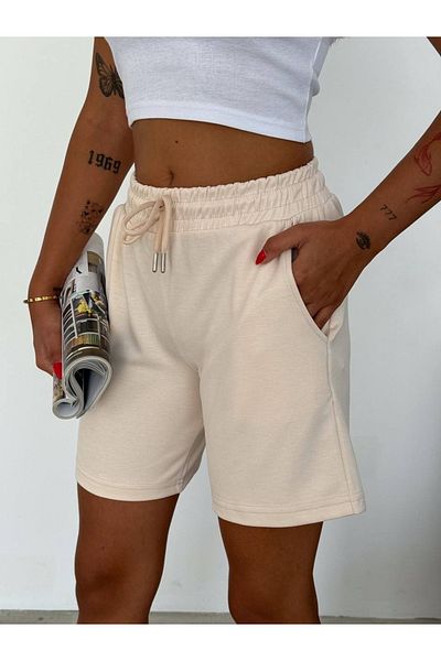 Noa Noa Κοντό σορτς Modal Fabric με ελαστική μέση