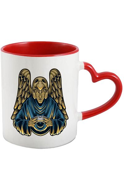 StoryGift Romania Mug With Angel, Wings, Controller, Helmet, Eagle, Robe, Multicolor 330 ml, Ceramic, With ,STG