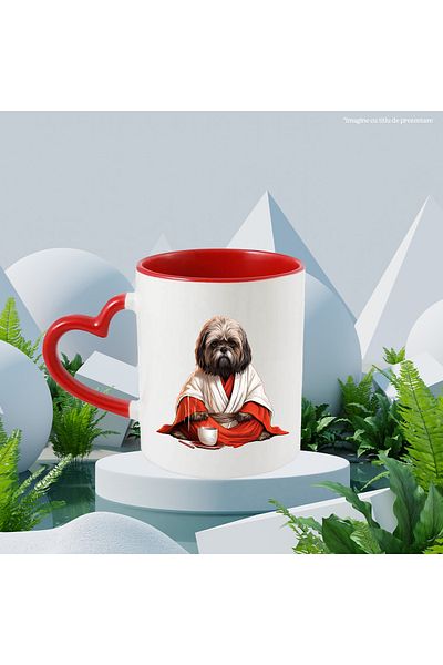 StoryGift Romania Mug with a sad puppy who is cold | illustration | tea cup | treatment, With ,STG