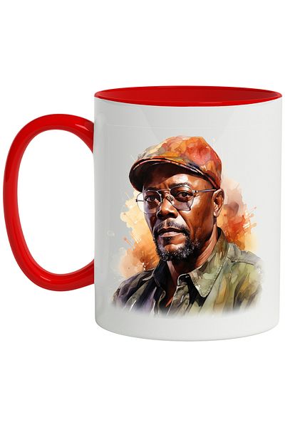 StoryGift Romania Mug With Samuel L. Jackson, Famous Actor, Superhero Movies, Multicolor 330 ml, , With ,STG