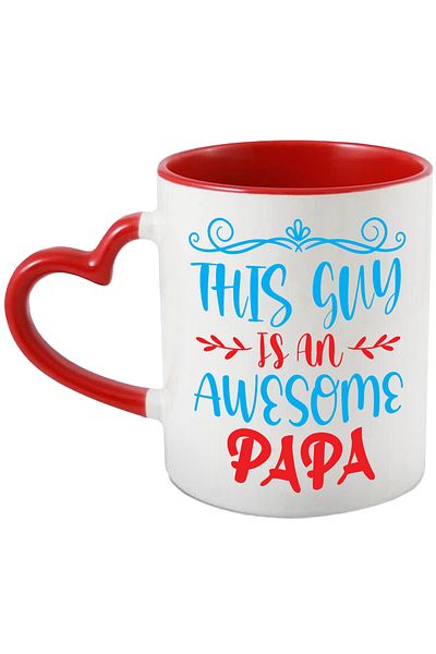StoryGift Romania Mug for an appreciated and respected father with the message "This guy is an awesome pap, With ,STG