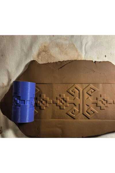 Enbceramic 8 CM BEREKET SEMBOLÜ SERAMİK&POLİMER KİL DESEN OKLAVASI DOKU RULOSU