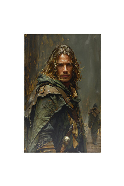 StoryGift Romania Tablou Canvas: Prinț Medieval Blond Privind Spre Cameră- Istorie Și Portrete Pictura Digitala