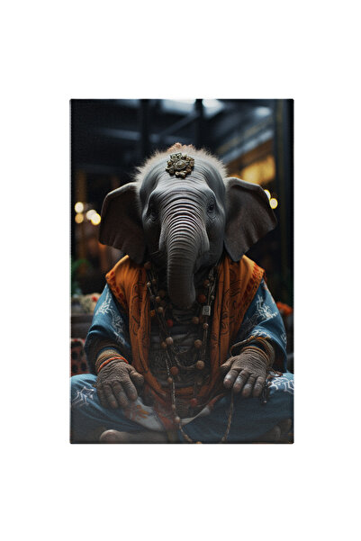 StoryGift Romania Tablou Canvas: Meditație Profundă Elefantul Astral Bijuteri...