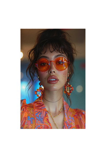 StoryGift Romania Tablou Canvas Sclipirea Modei Portretul Unei Femei Cu Ochel...