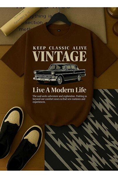 KOZİA OUTDOORS MALKOCBEY TRICOU OVERSIZE BASIC CU GULER ROTUND, CU IMPRIMEU A...