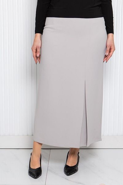 Modaviki Crepe Fabric Long Skirt Gray Mda3115