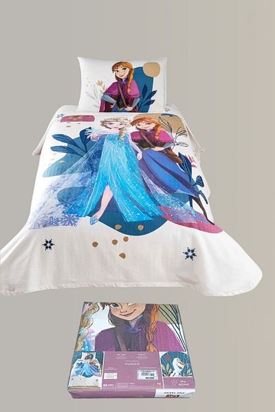 Taç Frozen Pike Set + 2-Piece Frozen Background Curtain + Pillow + Mug Cup Gift Total 7 Pieces