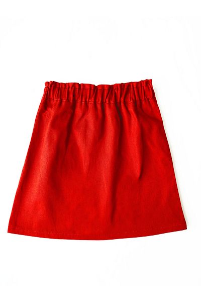FREYA MODA Children's Elastic Waist Gabardine Skirt