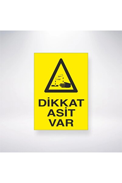 Reysa Tasarım ملصق انتبه يوجد حمض 20×28 سم