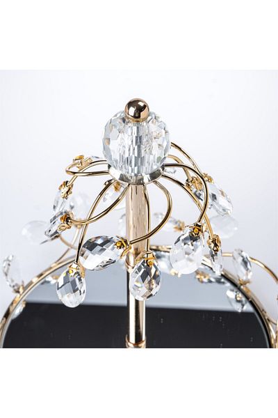 Hinora Single Layer Mirrored Stylish Presentation Stand with Drop Stones