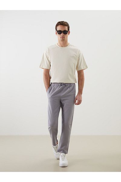 LC Waikiki Standard Mold Linen Look Men's Pleated Trousers