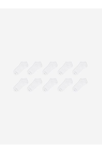 LC Waikiki Women's Plain Booties Socks 10 Pcs