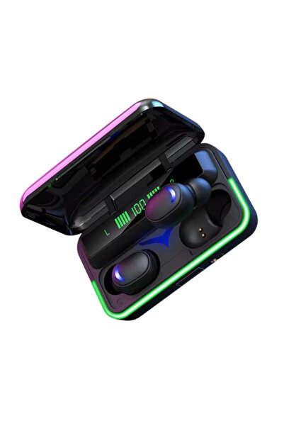 ABAS TWS Kablosuz Bluetooth Kulaklık Renkli Işıklı Powerbanklı 5.1