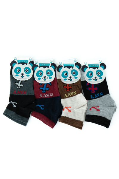 Ottoland Мъжки къси чорапи, 4-пакет, памук, спортен дизайн, еластични, удобни