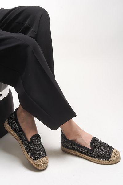 Riccon Jehyeth Women's Espadrille 00128 Black