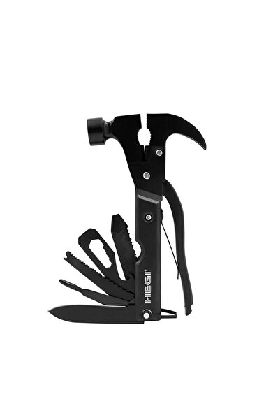 Hegi 818100010 Çok Fonksiyonlu Paslanmaz Çekiç/keser - Siyah