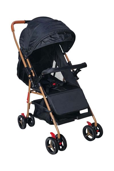 BabyCara Lightweight Baby Stroller for Newborn Aluminium Frame with Reversible Handle and Front Wheels Brake