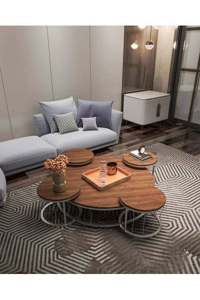 GENERAL Hospitality Set with Coffee Table and Service Tables