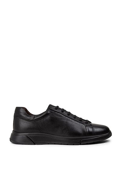 Deery Black Genuine Leather Men's Sneaker
