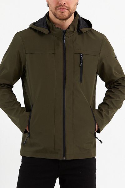 CIVILTIPOLO Men's Cotton Polyester Blended Water and Wind Proof Removable Hooded Summer Coat