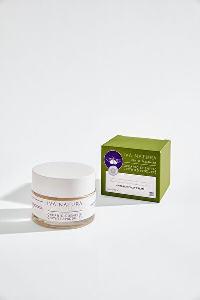 Iva Natura كريم الوجه الحريري العضوي المضاد لحب الشباب 50 مل