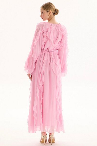 Missemramiss Special Ruffle Dress 4807 Powder