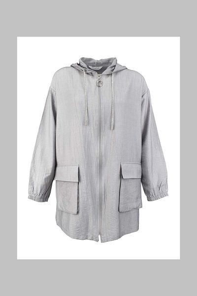 Biriz Moda Summer Hooded Cap -Gray
