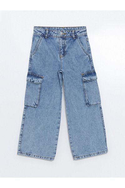 LC Waikiki Pantaloni cargo pentru fete cu talie elastică reglabilă