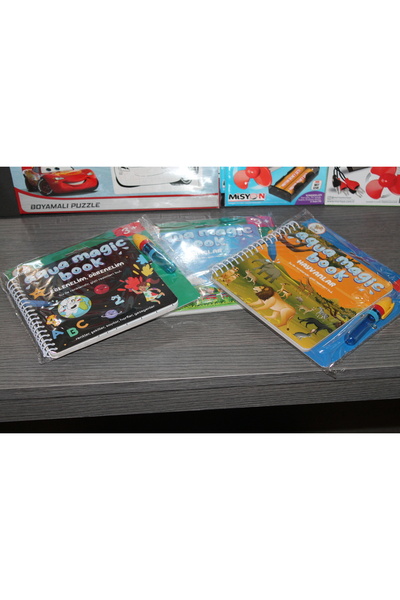 Kesman Kitap SU KALEMLİ BOYAMA KİTABI (AQUA MAGİC 3^LÜ SET) HAYVANLAR- ARAÇLA...