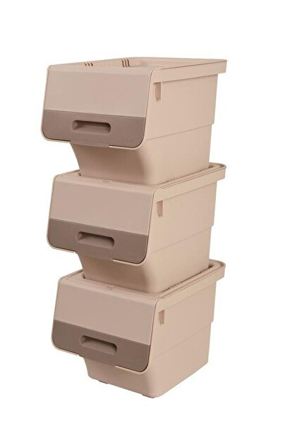 Motek Mt05 Patateslik Soğanlık Tekerlekli Organızer Eşya Ve Erzak Kutusu 3x33 Litre