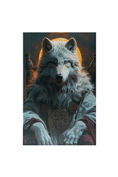 StoryGift Romania Tablou Canvas În Tăcerea Pădurii Lupul pe Tron și Privirea ...