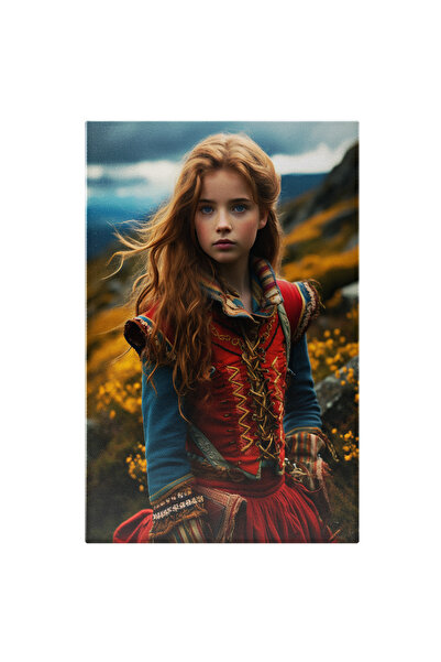 StoryGift Romania Tablou Canvas: Fetita cu Parul Roscat si Ochii Albastri in ...