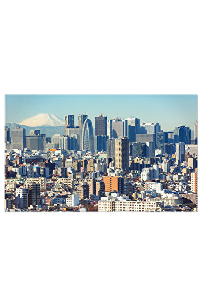 StoryGift Romania Tablou Canvas Tokyo: Metropola la Baza Muntelui Fuji