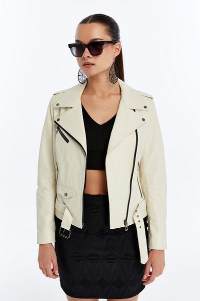 CE-YIL DERİ ÜRÜNLERİ Women's Genuine Leather Sports Coat