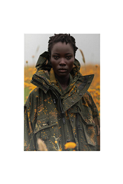 StoryGift Romania Canvas Print Person in the field of orange flowers - Splash...