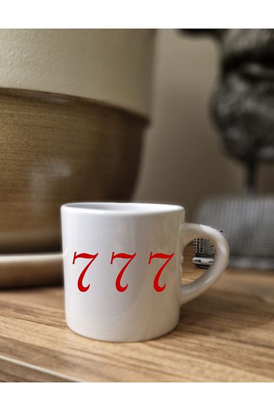 DİLAHOME 777 كوب بورسلين مطبوع عليه أرقام ملاك