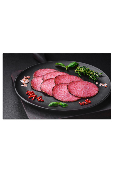 StoryGift Romania Tablou Canvas: Delicatese Italiana, Salami Picant - Pork, S...