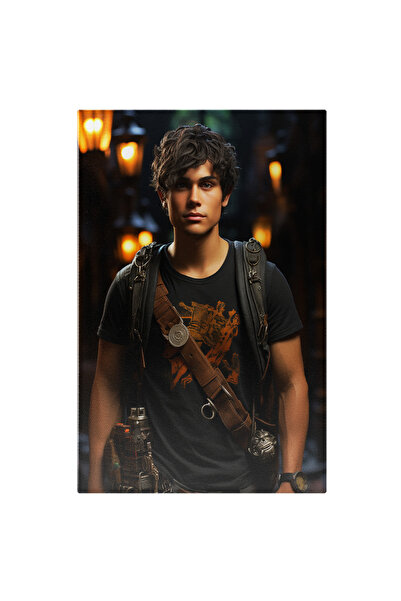 StoryGift Romania Tablou Canvas: portret baiat tanar in aventura rucsac par b...