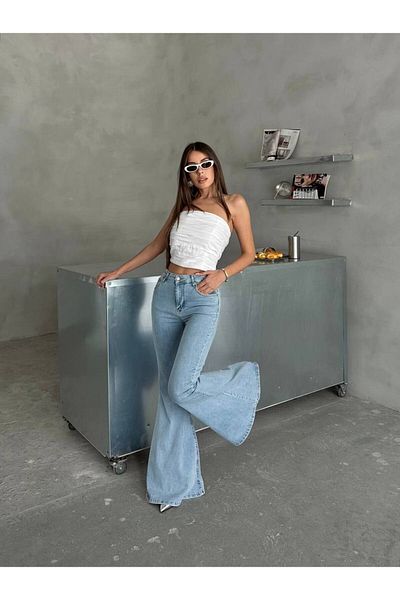 DENİKK Trend Special Design Super Spanish Leg Lycra Flexible Fabric Denim Jean Trousers
