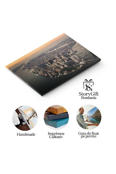 StoryGift Romania Tablou Canvas Metropolitanul De Noapte, Vedere Aeriala, New York, Zgarieturi-nori, Ora 3303