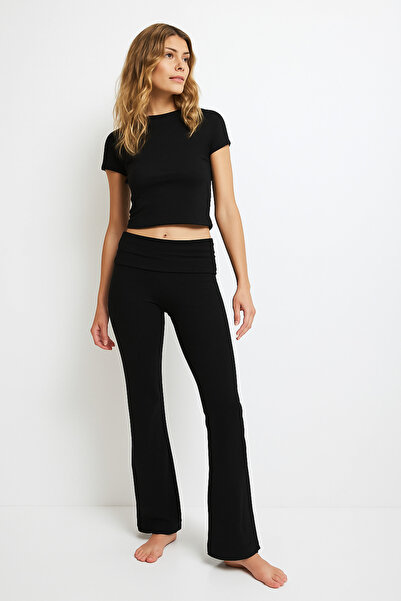 Elysira Set de sus și de jos din jerseu cu picior evazat pentru femei