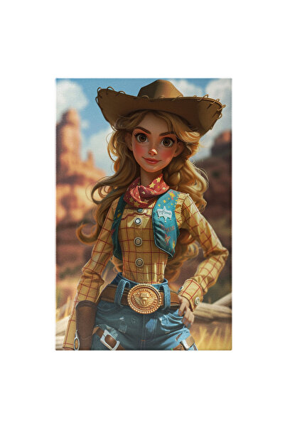 StoryGift Romania Tablou Canvas: Păpușă Animată CowGirl- Animații Pictura Dig...