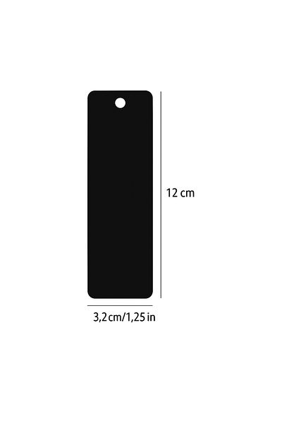 Pleksi Marketi Set de 15 semne de carte acrilice - NEGRU și design elegant - fără ciucuri și imprimeuri -