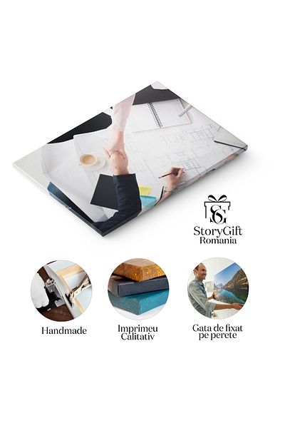 StoryGift Romania Tablou Canvas: Momentul Creativ Intr-o Sedinta De Afaceri - Cafea, Lucru, Profesionalism