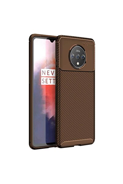 Smart Tech OnePlus 7T Uyumlu Karbon Desenli Negro Silikon Kılıf
