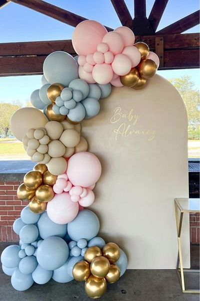 BeySüS Gender Party - Birthday Balloon Set 60's + Chain and Pump