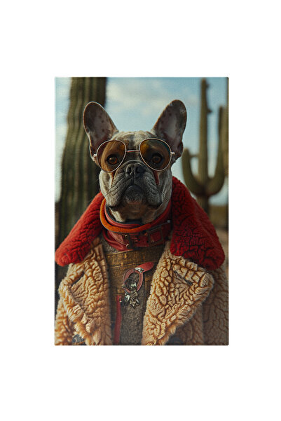 StoryGift Romania Tablou Canvas Câinele și Cactușii Domnul Scund al Conacului...