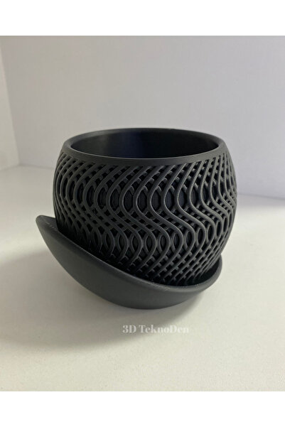 TEKNO ALTLIKLI SAKSI - ÇİÇEK SAKSISI - BİTKİ SAKSISI - KAKTÜS SUKULENT SAKSISI